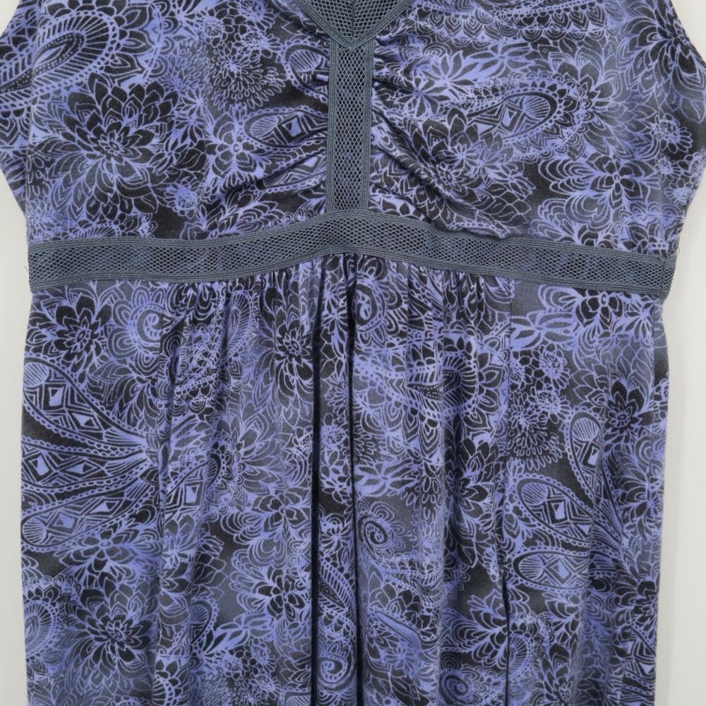 Athleta Paisley Dress Womens S Purple Boho Feminine Active Casual Beach Hippie - Picture 6 of 16